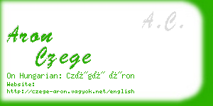 aron czege business card